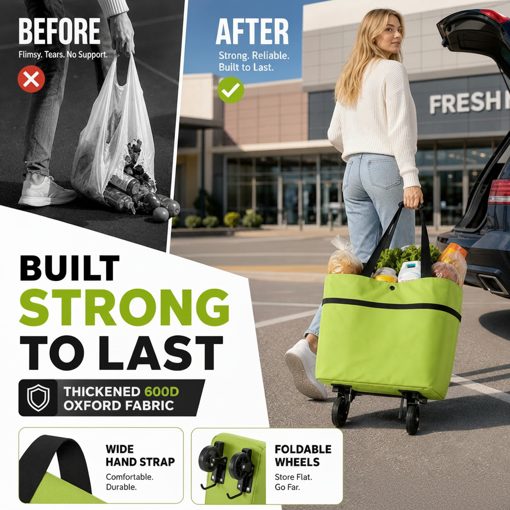 FREE SHIPPING 🔥HOT SALE 50% OFF🔥Foldable 2-in-1 Shopping Bag