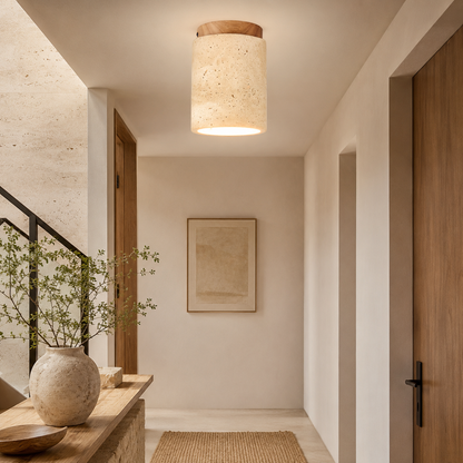 Solara Travertine Ceiling Light
