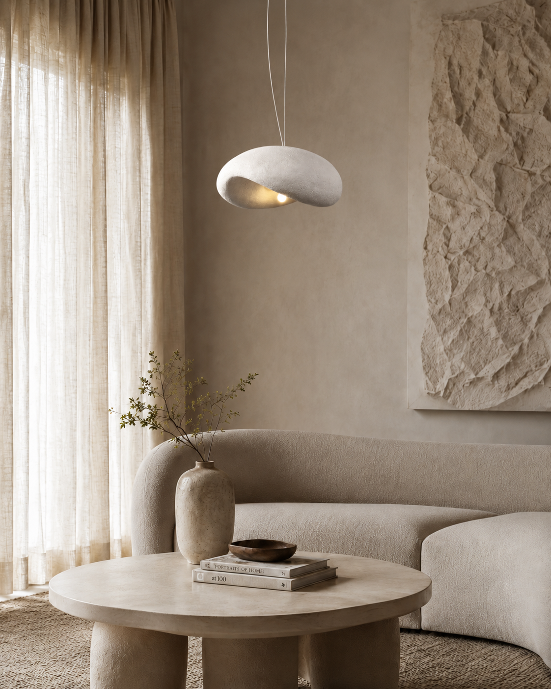 Sora Wabi-Sabi Sculptural Pendant Light